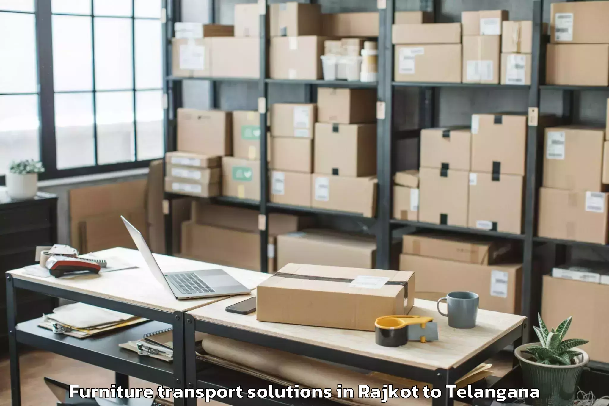 Reliable Rajkot to Chivvemla Furniture Transport Solutions